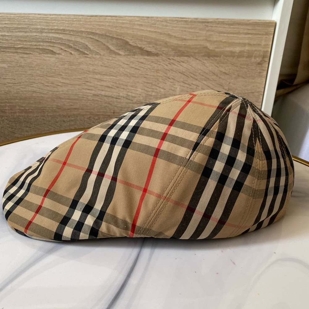 Burberry Beige Vintage Check Flat Cap
